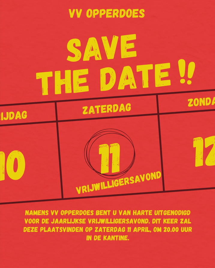 Vrijwilligersavond - komt u ook?